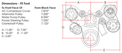 FE SERPENTINE KIT,POL,ALT/PS/WP