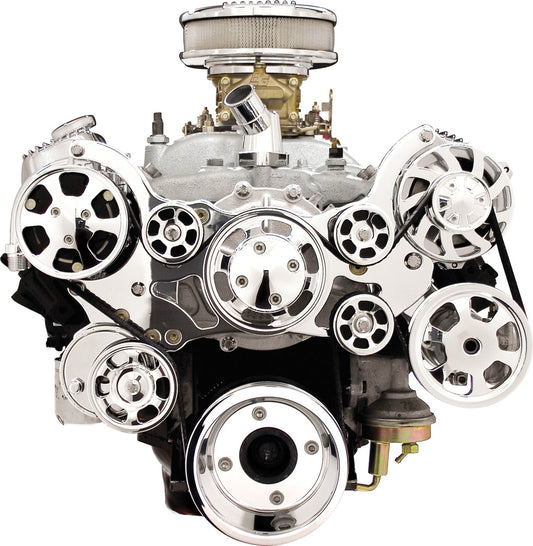 SB/BB PONTIAC,SERPENTINE KIT,POL,AC/ALT/PS/WP