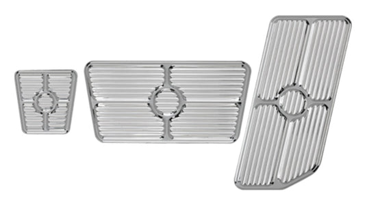 PEDAL KIT,3 PC,DODGE,FORD,GM TRUCK,GROOVED,POLISHED