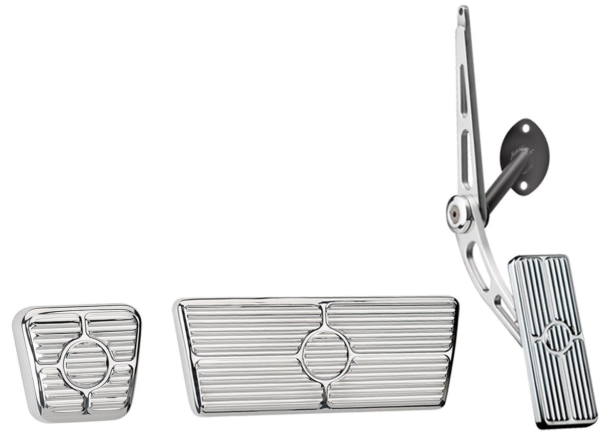 PEDAL KIT,67-69,CABLE,AUTO,E-BRAKE,POLISHED