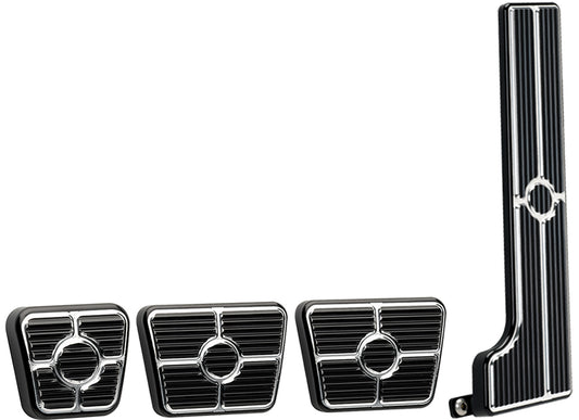 PEDAL KIT,58-64,MANUAL,GAS,E-BRAKE,BLACK