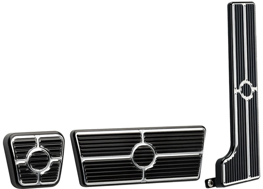 PEDAL KIT,58-64,AUTO,GAS,E-BRAKE,BLACK