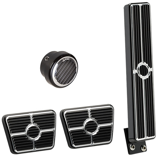 PEDAL KIT,55-57,FLOOR,MANUAL,DIMMER,BLACK