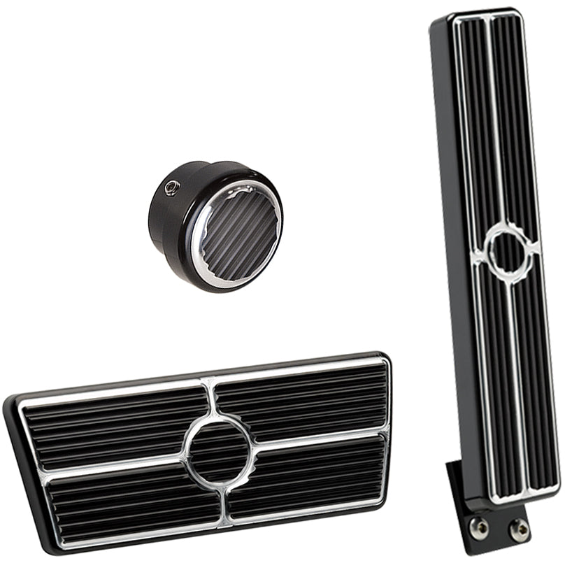 PEDAL KIT,55-57,FLOOR,AUTO,NON-PO,DIM,BK