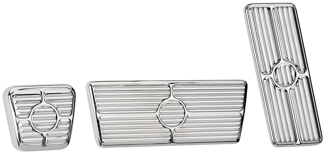 PEDAL KIT,67-69,FLOOR,AUTO,E-BRAKE,POLISHED