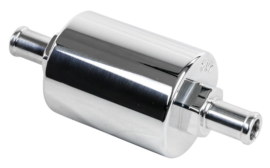 FUEL FILTER,INLINE,3/8 BARB,POLISH