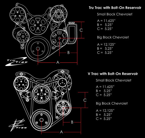 POWER STEERING RESERVOIR,POLISHED,BOLT-ON