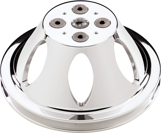 WP PULLEY,SBC,SWP,POLISHED,V-BELT,1 GROOVE