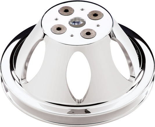 WP PULLEY,BBC,SWP,POLISHED,V-BELT,1 GROOVE