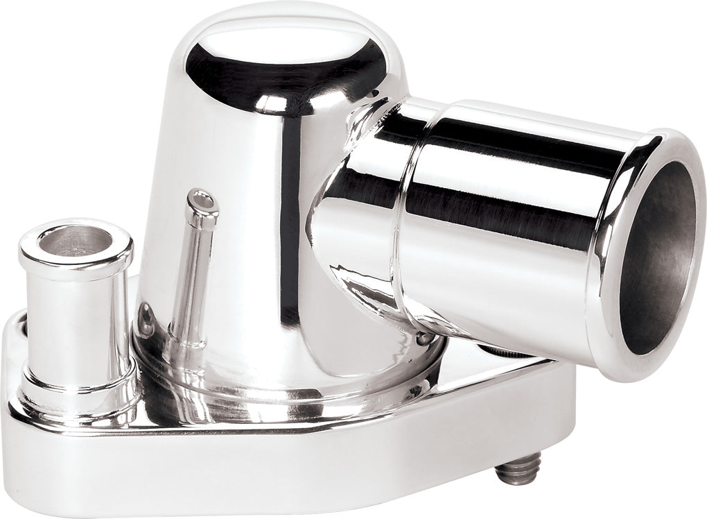 THERMOSTAT HOUSING,SBF,90 DEGREE,SWIVEL,POLISHED