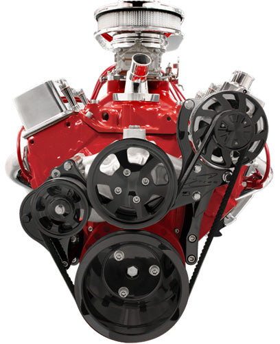 SBC,SERPENTINE KIT,BLACK,ALT/WP