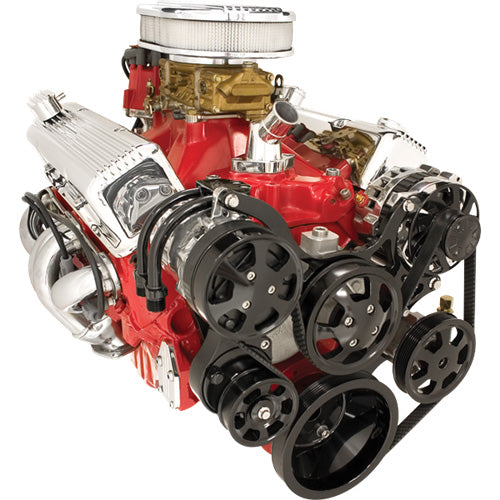 SBC,SERPENTINE KIT,BLACK,AC/ALT/PS/WP