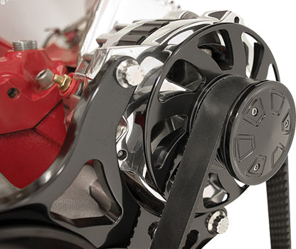 SBC,SERPENTINE KIT,BLACK,AC/ALT/PS/WP