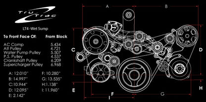 LT-4,SERPENTINE KIT,BLACK,AC/ALT/HYD PS,WET SUMP