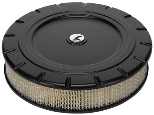 AIR CLEANER,LARGE ROUND,VINTAGE,BLACK