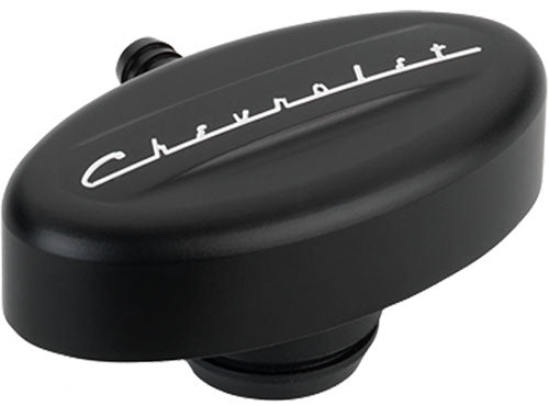 BREATHER,RETRO CHEVY,BLACK,1 1/4" PVC HOLE