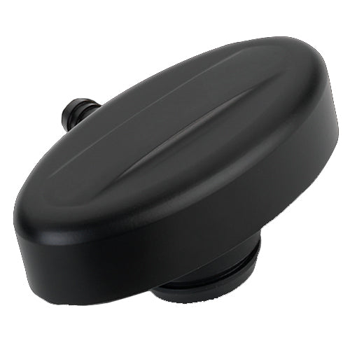 BREATHER,RETRO PLAIN,BLACK,1" PCV HOLE