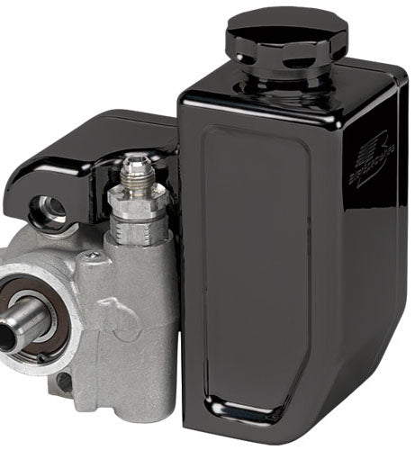 POWER STEERING RESERVOIR,BLACK,BOLT-ON