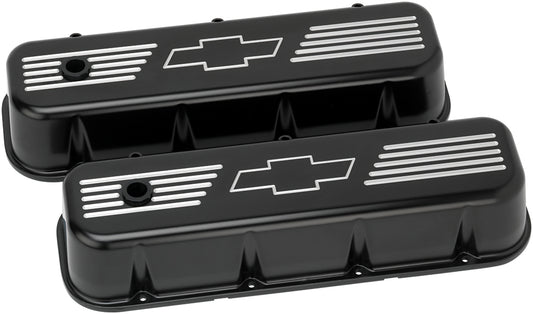 VALVE COVERS,BBC,BOW TIE,TALL,BLACK