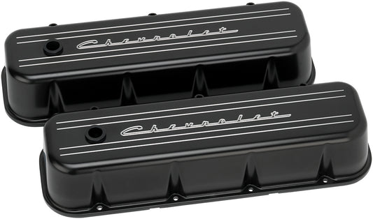 VALVE COVERS,BBC,CHEVROLET,TALL,BLACK
