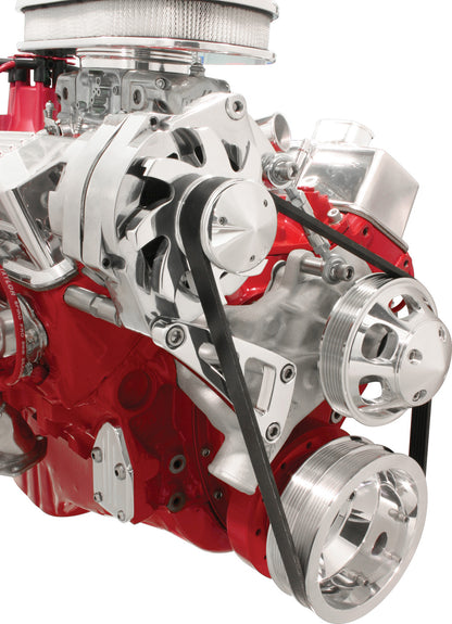 SBC LWP,TOP BRACKET KIT,POLISHED,ALTERNATOR