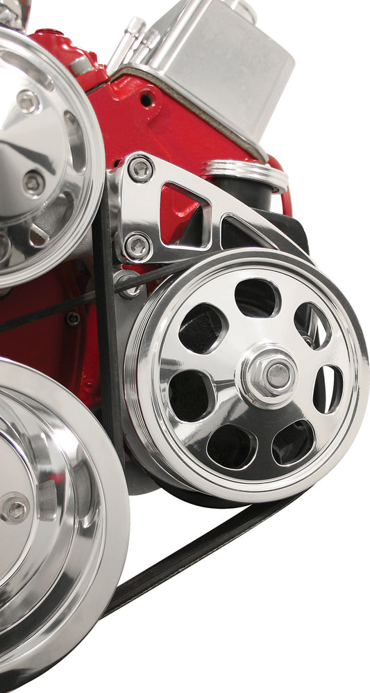 SBC LWP,BRACKET KIT,POLISHED,SAGINAW PS