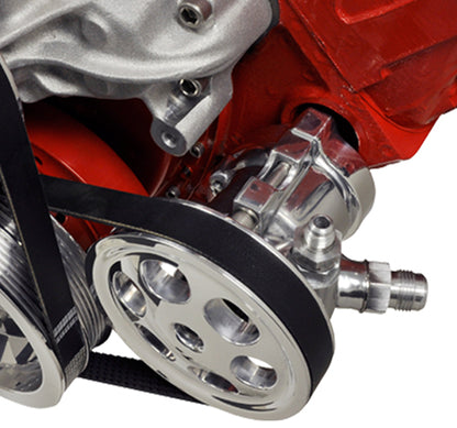SBC,SERPENTINE PUMP,BRACKET,& PULLEY KIT,LWP