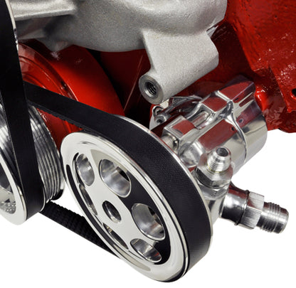 BBC,SERPENTINE PUMP,BRACKET,& PULLEY KIT,LWP