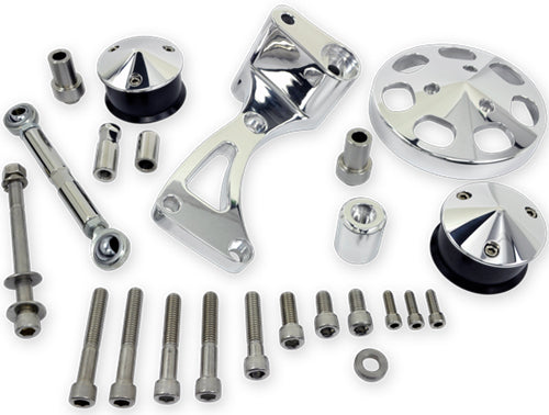 SBC,SERPENTINE CONVERSION KIT,A/C ADD-ON,POLISHED