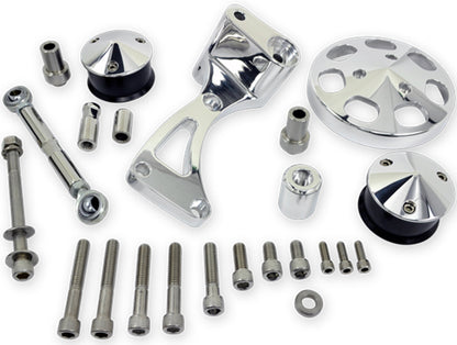 SBC,SERPENTINE CONVERSION KIT,A/C ADD-ON,POLISHED