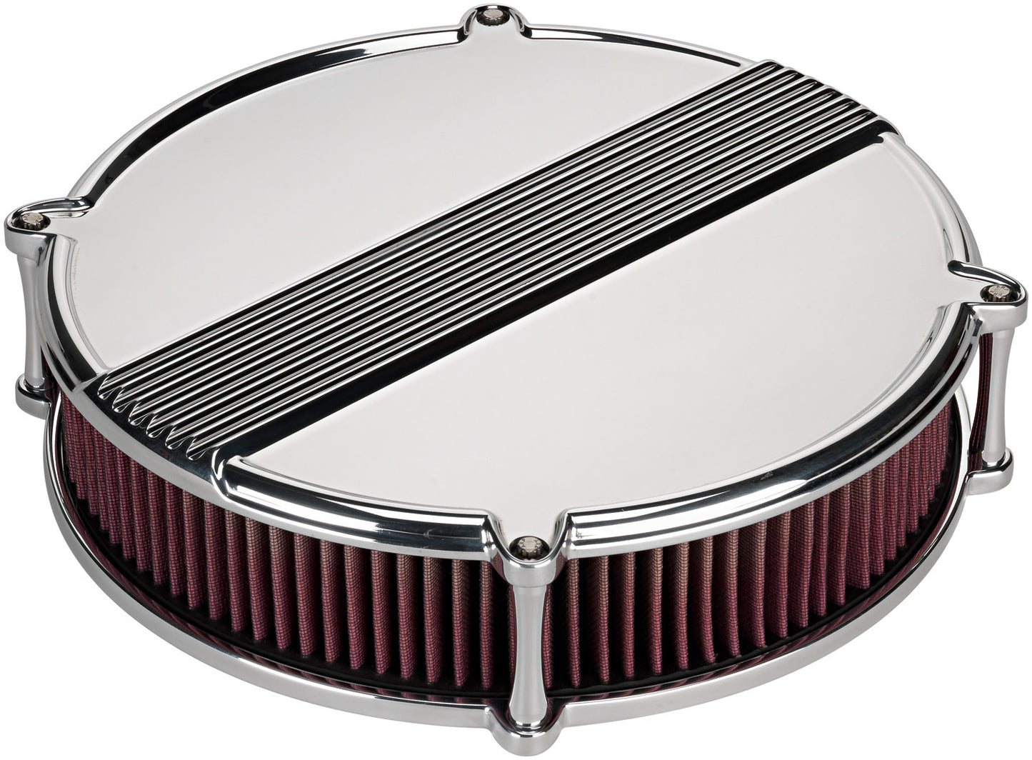 AIR CLEANER,RIBBED PROFILE,POLISHED