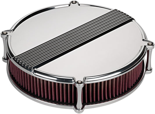 AIR CLEANER,RIBBED PROFILE,POLISHED