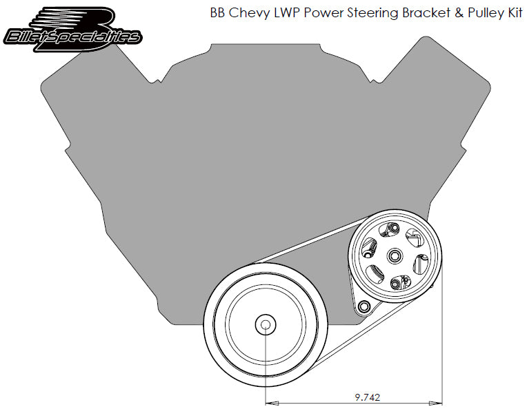 BBC,V-BELT PUMP,BRACKET,& PULLEY KIT,LWP