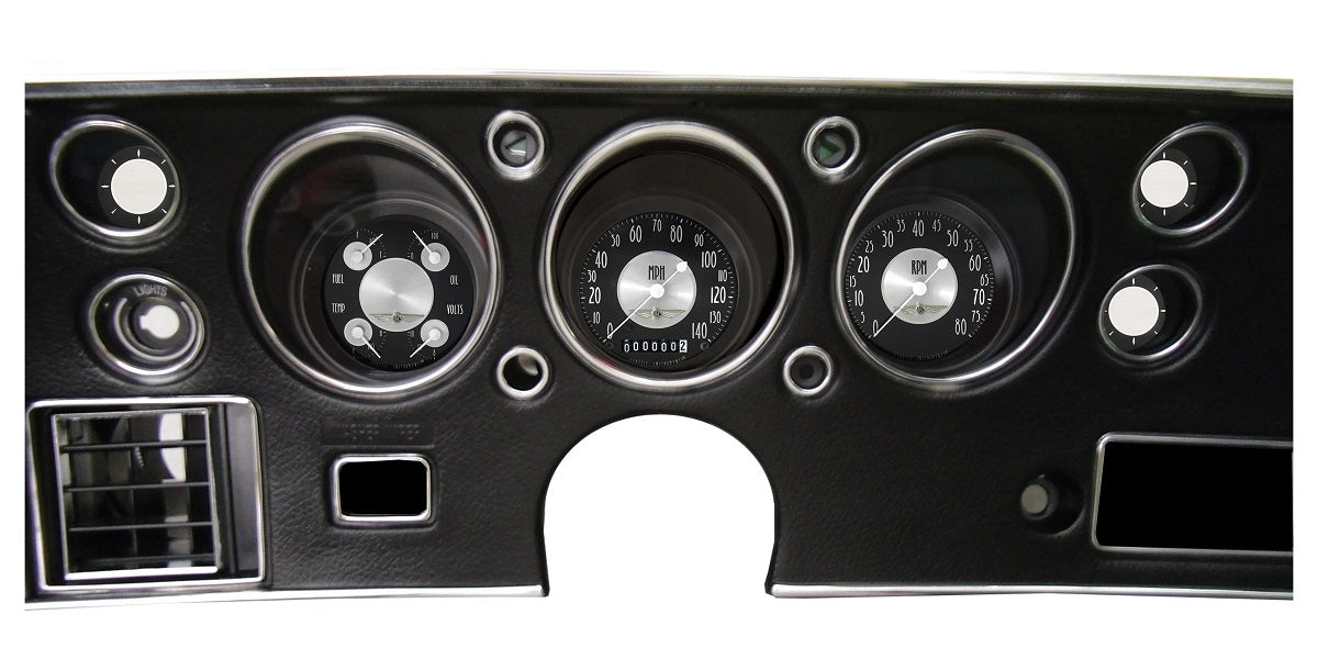 AMER TRAD 3 GAUGE SET,70-72 CHEVELLE