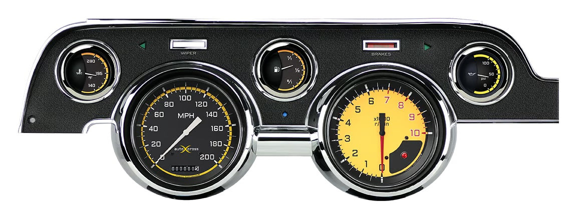 AUTO CROSS PACKAGE,YELLOW,1967-1968 MUSTANG