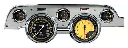 AUTO CROSS PACKAGE,YELLOW,BRUSHED ALUM,1967-1968 MUSTANG,OLED