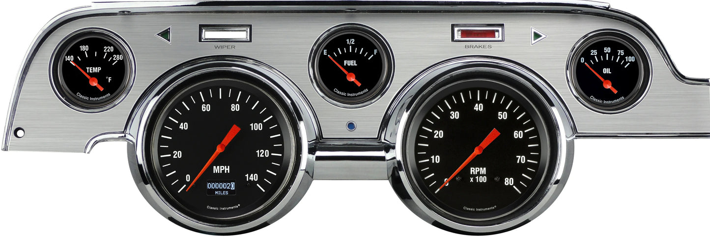 HOT ROD PACKAGE,BRUSHED ALUM,1967-1968 MUSTANG
