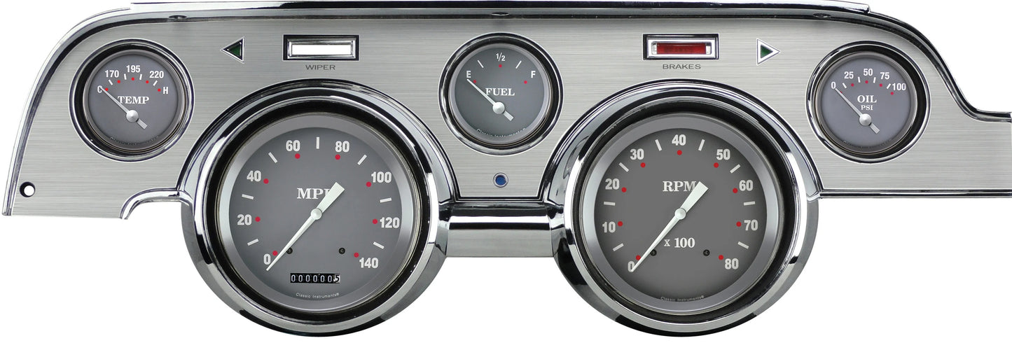 SG SERIES PACKAGE,BRUSHED ALUM,1967-1968 MUSTANG