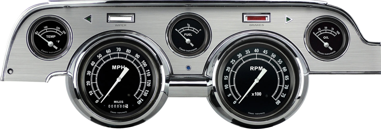 TRADITIONAL PACKAGE,BRUSHED ALUM,1967-1968 MUSTANG