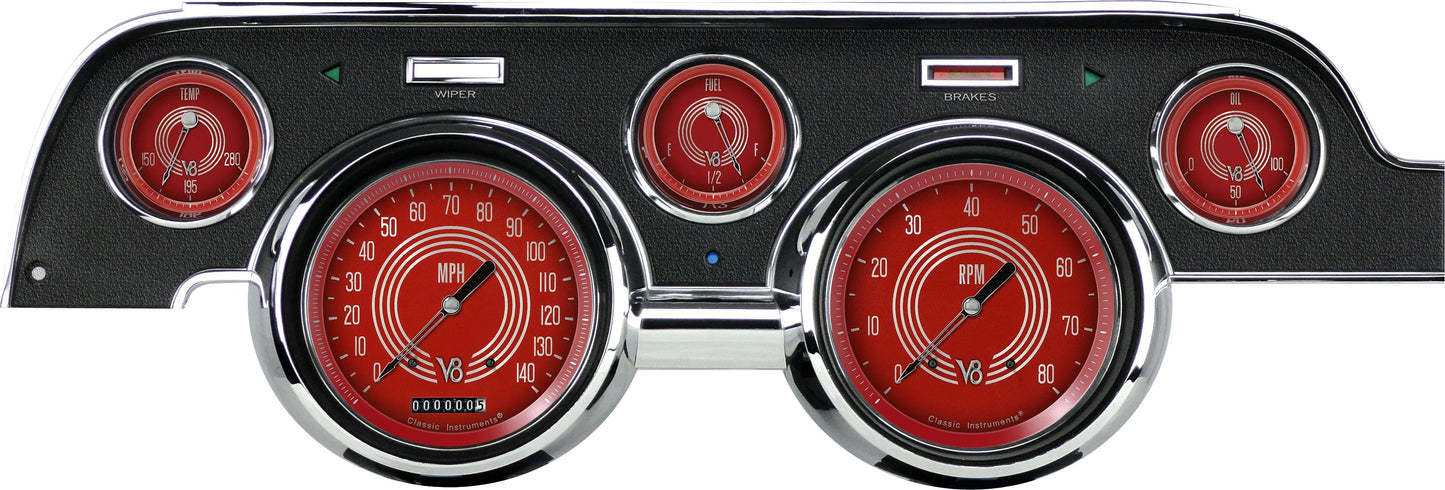 V8 RED STEELIE PACKAGE,1967-1968 MUSTANG