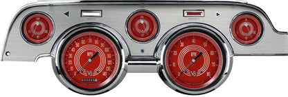 V8 RED STEELIE PACKAGE,BRUSHED ALUM,1967-1968 MUSTANG