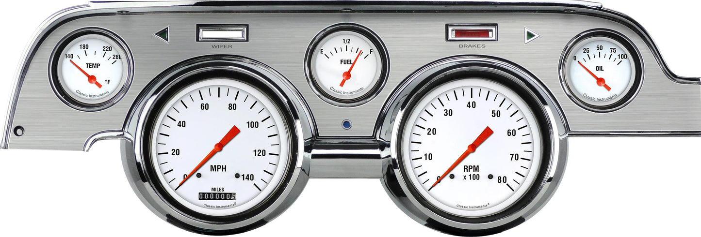 WHITE HOT PACKAGE,BRUSHED ALUM,1967-1968 MUSTANG