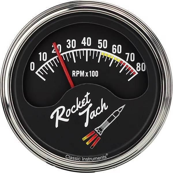 ROCKET TACHOMETER,CHROME