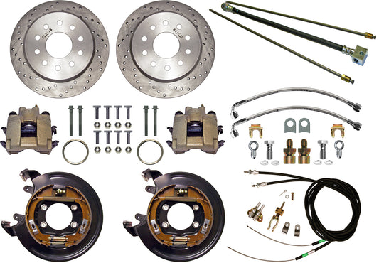 BRAKE KIT,11" DRILLED,4 1/2 & 4 3/4,STAGGERED SHOCKS