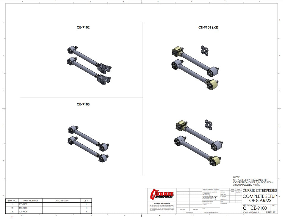 JOHNNY JOINT CONTROL ARM SET,JEEP TJ/LJ