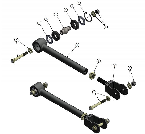 JOHNNY JOINT FRONT UPPER ARMS,JEEP TJ/LJ