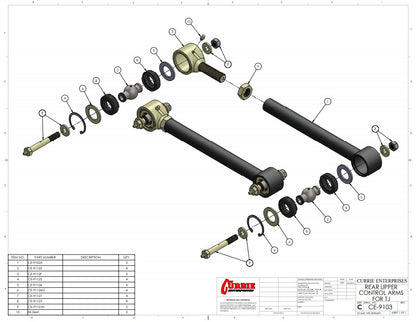 JOHNNY JOINT REAR UPPER ARMS,JEEP TJ/LJ
