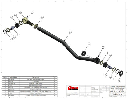 FRONT TRAC BAR,JOHNNY JOINT,JEEP JK