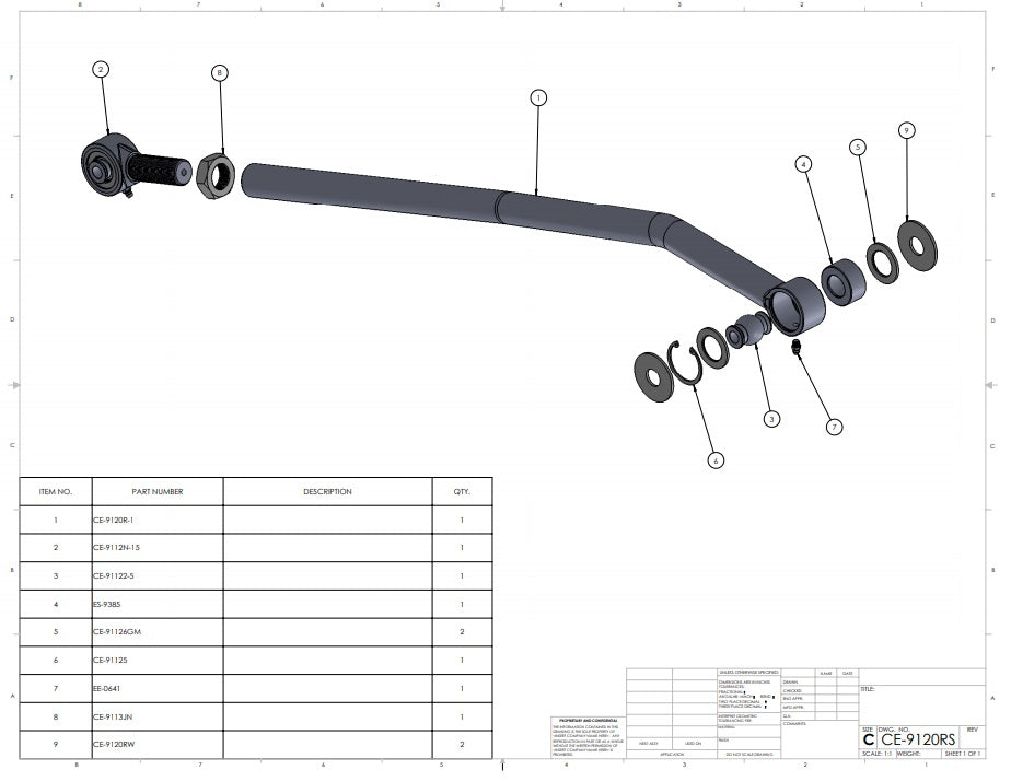 REAR TRAC BAR,JEEP TJ/LJ,STOCK HOUSINGS
