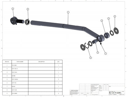 REAR TRAC BAR,JEEP TJ/LJ,STOCK HOUSINGS